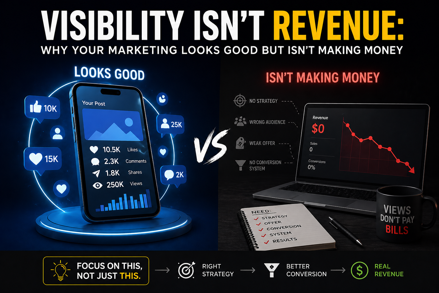 Visibility Isn’t Revenue: Why Your Marketing Looks Good But Isn’t Making Money